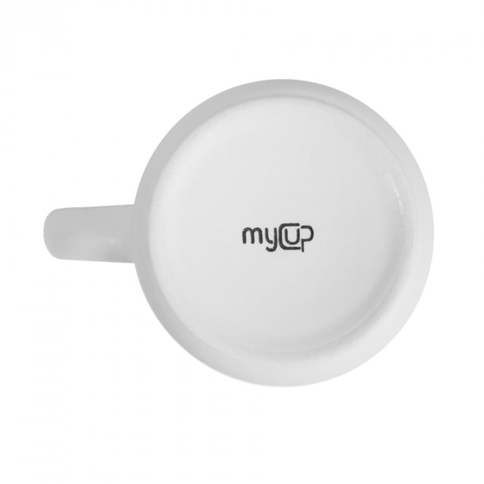 Кружка MATTI , белая матовая с черным кантом, 350 мл, фарфор