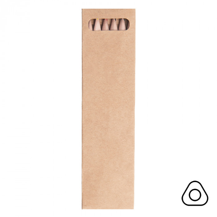 Цветные карандаши KINDERLINE small,6 цветов, дерево, картон