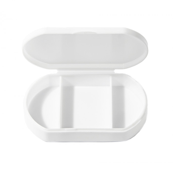 Витаминница TRIZONE, 3 отсека, 6 x 1.3 x 3.9 см, пластик, белая