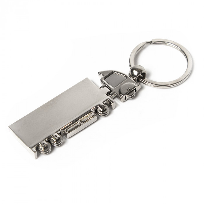 Брелок  "Грузовик", серебристый, 10,7х2,6х0,6 см, металл