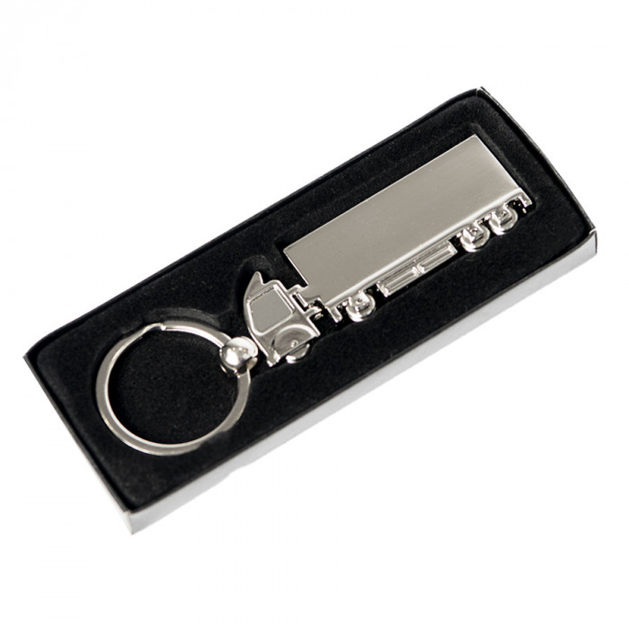 Брелок  "Грузовик", серебристый, 10,7х2,6х0,6 см, металл