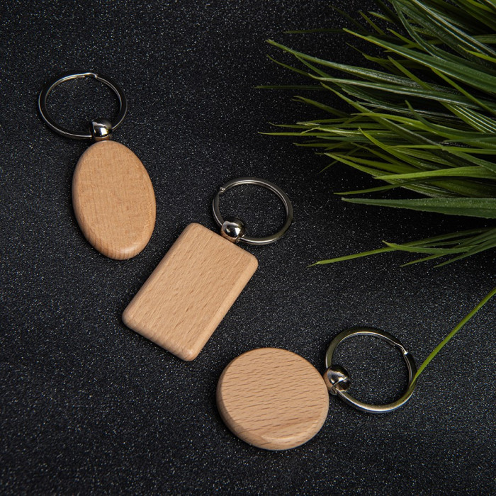 Брелок TIMBER CIRCLE, d = 4 см, дерево