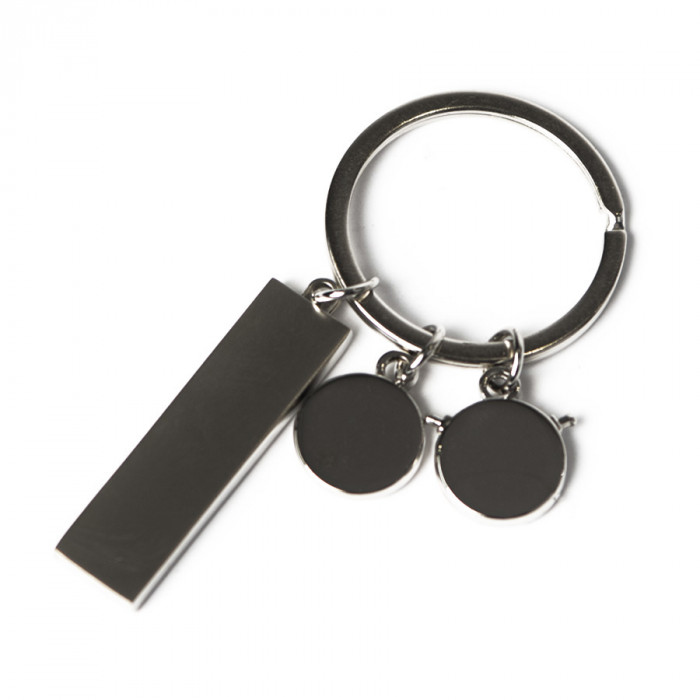 Брелок  "Мальчик и девочка", 8,1х1,15х0,35 см, металл