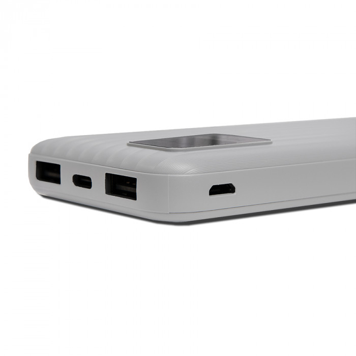 Универсальный аккумулятор Wave 10 (10000 мАч), белый, 14,9х6.7х1,6 см