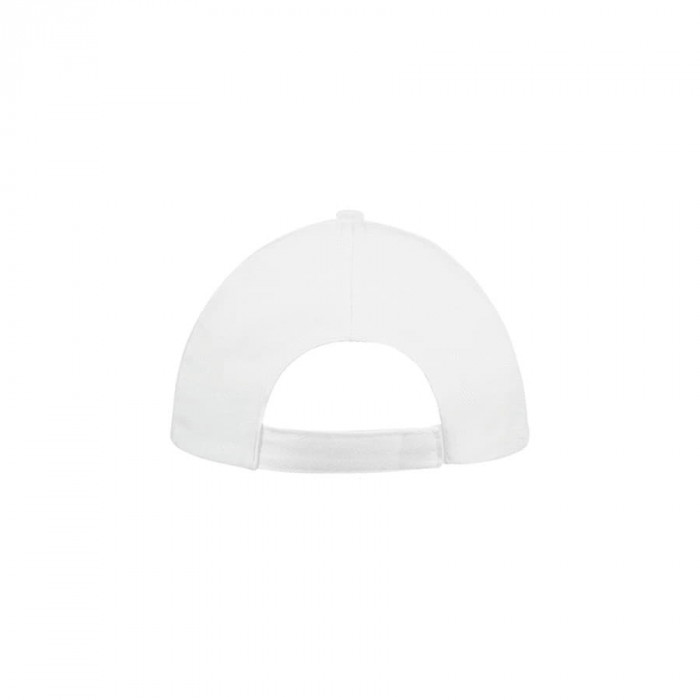 Бейсболка "BUZZ", 5 клиньев, застежка на липучке, белый, 100% хлопок, плотность 150 г/м2