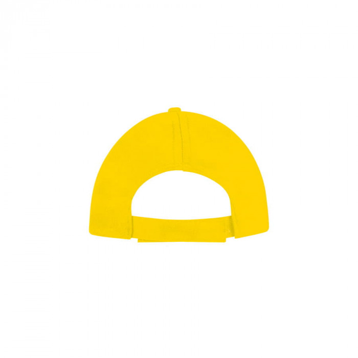 Бейсболка "BUZZ", 5 клиньев, застежка на липучке, желтый, хлопок 100% х/б, плотность 150 г/м2