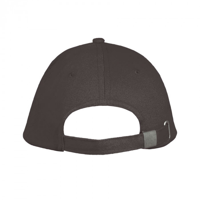 Бейсболка "LONG BEACH", 5 клиньев, метал. застежка, т.-серый/оранж., 100% хлопок, плотность 260 г/м2