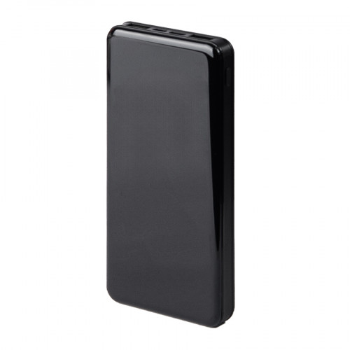 Универсальный аккумулятор Sleek 10 (10000 мАч), черный, 14х6.8х1,5 см