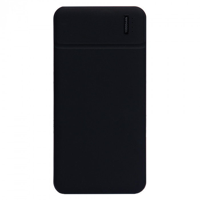 Универсальный аккумулятор Flash 10 (10000 мАч) с подсветкой и soft touch,черный,13,7х6,87х1,55мм