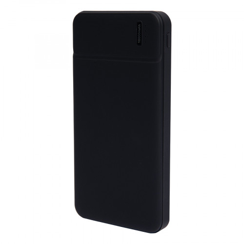 Универсальный аккумулятор Flash 10 (10000 мАч) с подсветкой и soft touch,черный,13,7х6,87х1,55мм