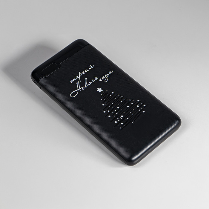 Универсальный аккумулятор Flash 10 (10000 мАч) с подсветкой и soft touch,черный,13,7х6,87х1,55мм