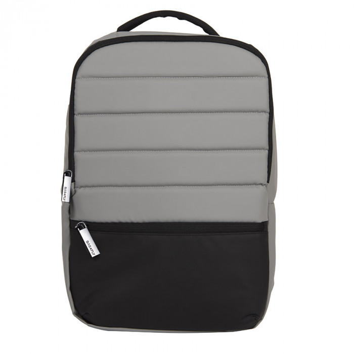 Рюкзак водостойкий 'Stian", серый/черный, 42х28х12 см, 100% полиэстер