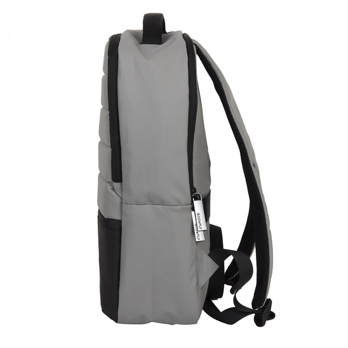 Рюкзак водостойкий 'Stian", серый/черный, 42х28х12 см, 100% полиэстер