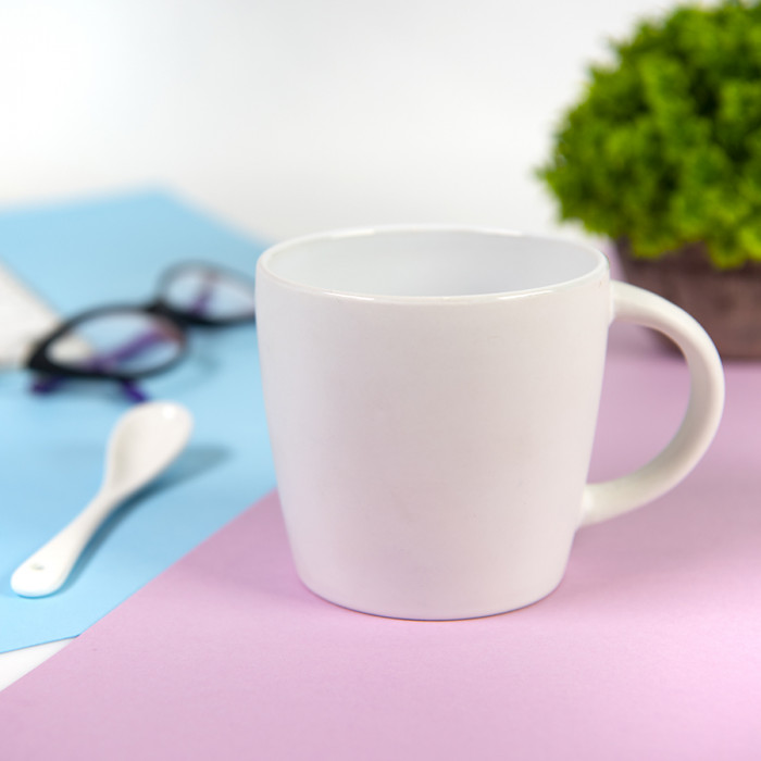 Кружка MILK , белый, 300мл, тонкая керамика, глянцевое покрытие