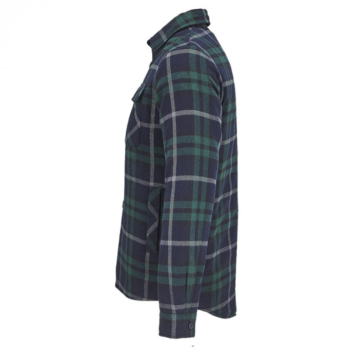 Куртка рубашка мужская NOAH, зелен., 3X/4XL(3),100%хлопок,180 г/м2,подкл. и утеплитель:100%полиэстер