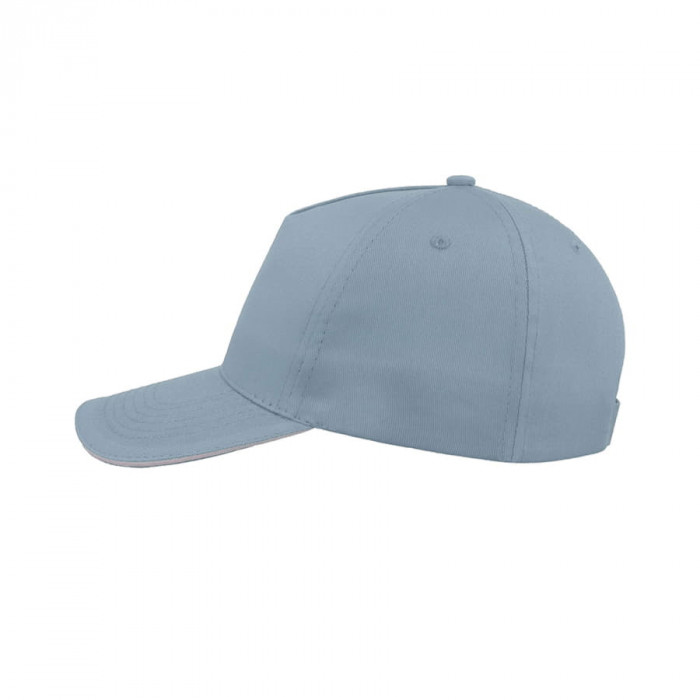 Бейсболка "START FIVE SANDWICH", 5 клиньев, застежка на липучке, голубой, 100% хлопок, 160 г/м2