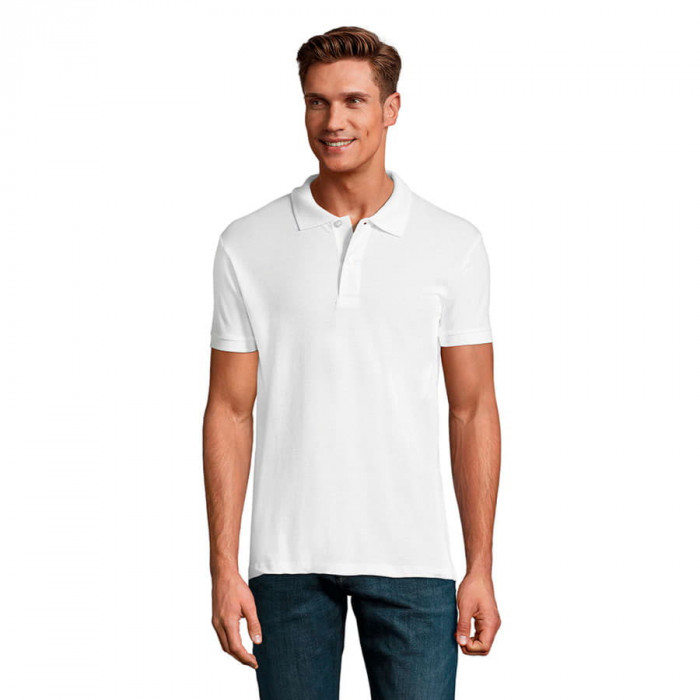 Поло "Perfect Men", белый_2XL, 100% х/б, 180г/м2