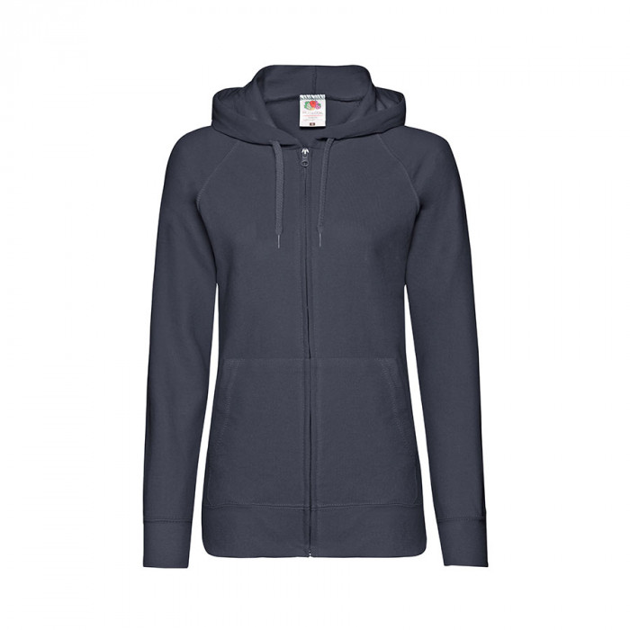 Толстовка без начеса "Ladies Lightweight Hooded Sweat", темно-синий, M, 80% х/б 20% полиэстер, 240 г
