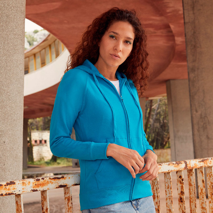 Толстовка без начеса "Ladies Lightweight Hooded Sweat", красный,2XL, 80% х/б 20% полиэстер, 240 г/м2