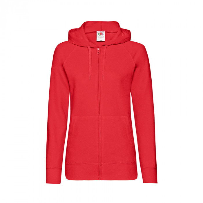 Толстовка без начеса "Ladies Lightweight Hooded Sweat", красный,2XL, 80% х/б 20% полиэстер, 240 г/м2