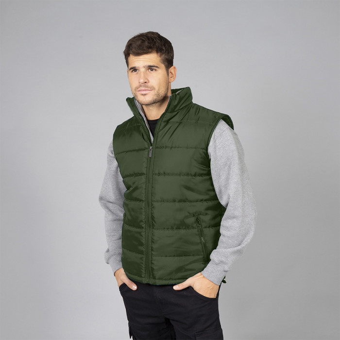 Жилет мужской "NEW SHANGHAI", тёмно-зеленый_2XL, 100% полиэстер, 180 г/м2