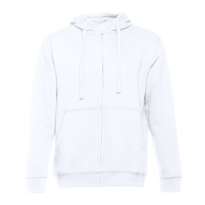 Толстовка мужская с капюшоном на молнии AMSTERDAM, белый, XL, 50% хлопок, 50% полиэстер, 320 г/м2
