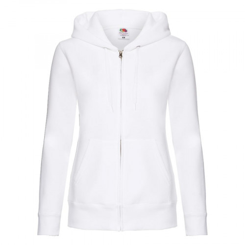 Толстовка "Lady-Fit Hooded Sweat Jacket", белый_XS, 75% х/б, 25% п/э, 280 г/м2