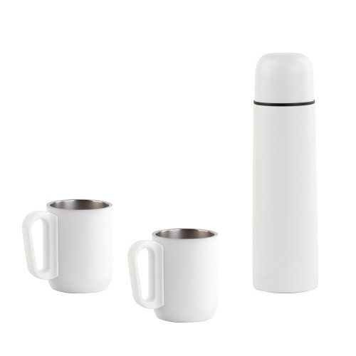 Набор "Гейзер" (термос, 2 кружки), покрытие пудра