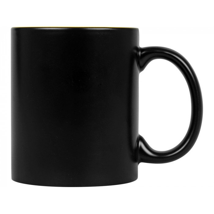 Кружка с покрытием для гравировки Subcolor BLK, черный/желтый (Р)