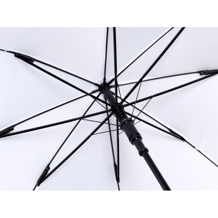 Зонт-трость Reviver с куполом из переработанного пластика, белый