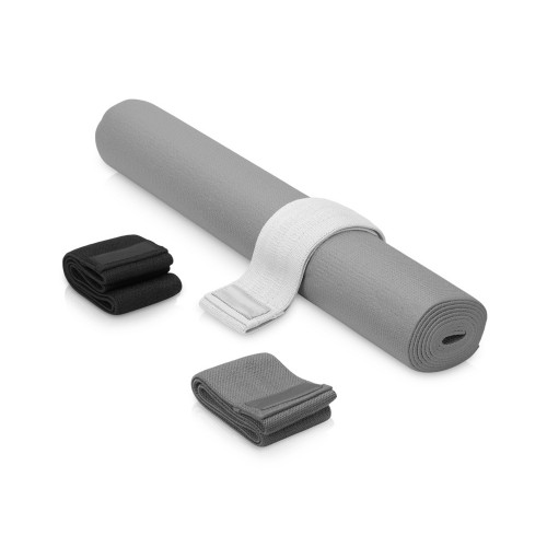 Подарочный набор с ковриком и фитнес резинками Virasana, серый