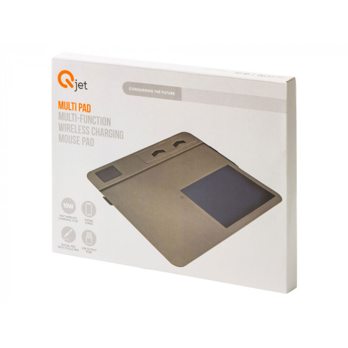 Многофункциональный коврик для мыши Multi Pad с беспроводной зарядкой и LCD экраном, 10 Вт, черный