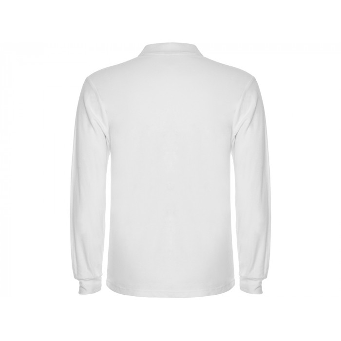 Рубашка поло Estrella мужская с длинным рукавом, белый
