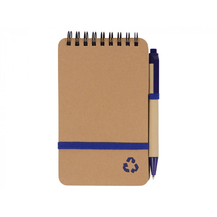 Набор канцелярский с блокнотом и ручкой Masai, 70 л. нелинованных, синий