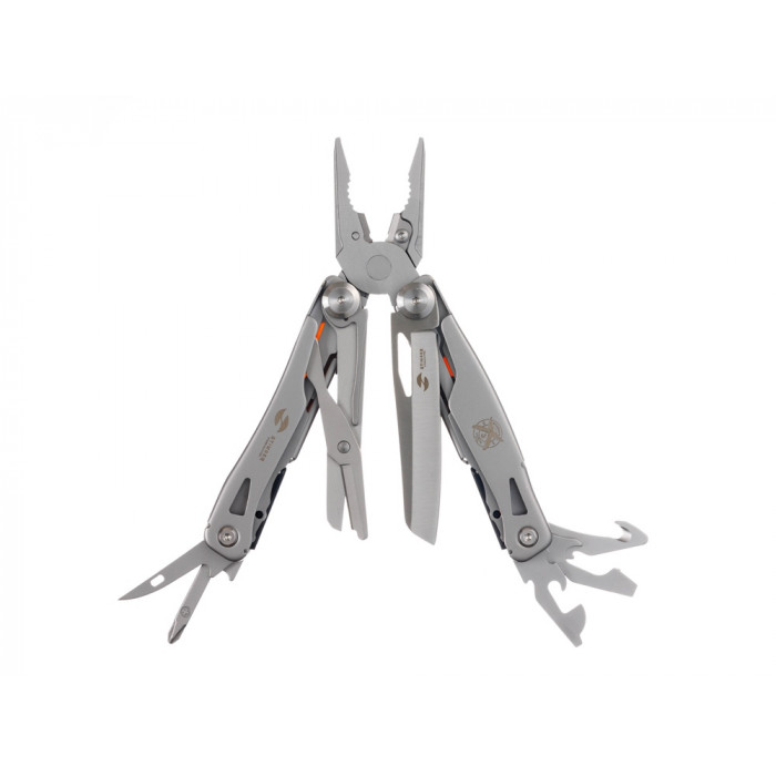 Мультитул Stinger, 106 мм, 15 функций, сталь/АБС-пластик, оранжевый, в комплекте нейлоновый чехол