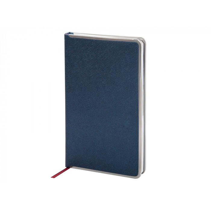 Ежедневник А5 недатированный Bridge, синий/серебристый