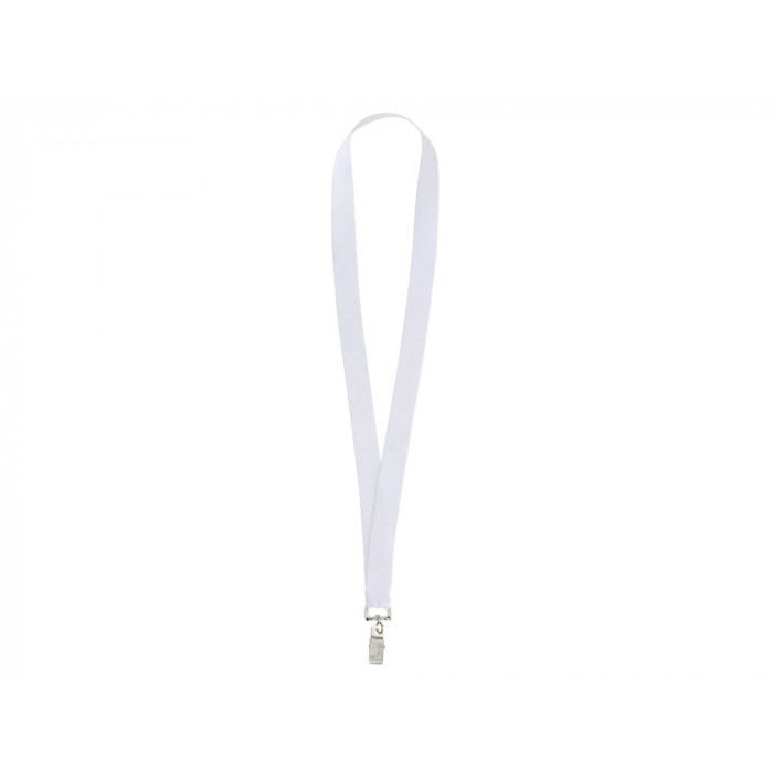Ланъярд из RPET с клипом, белый