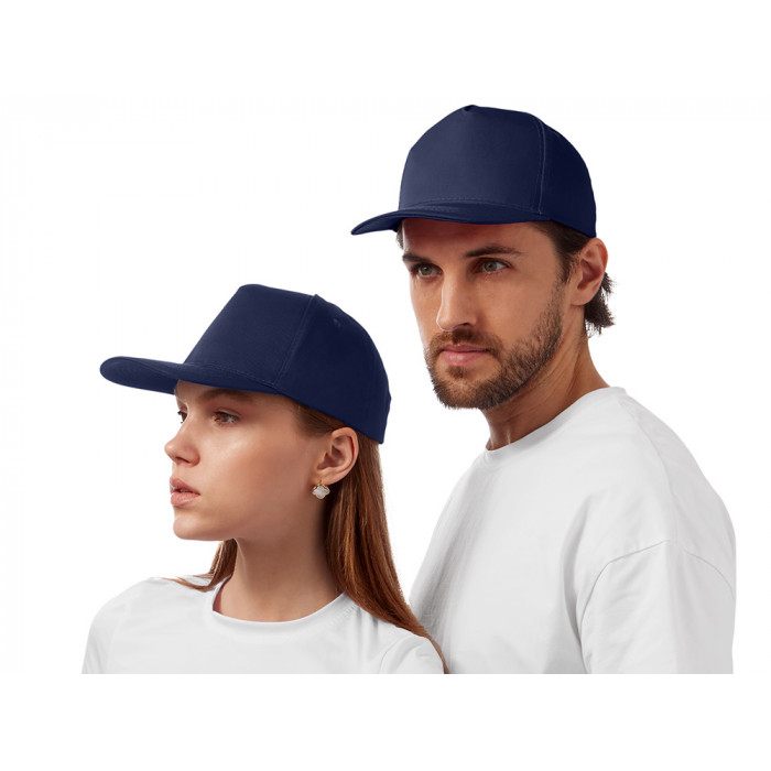 Бейсболка Mix 5-ти панельная 180 гр, темно-синий