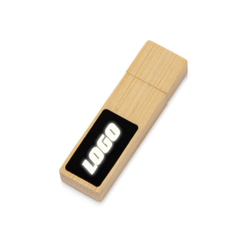 USB 2.0- флешка на 32 Гб c подсветкой логотипа Bamboo LED