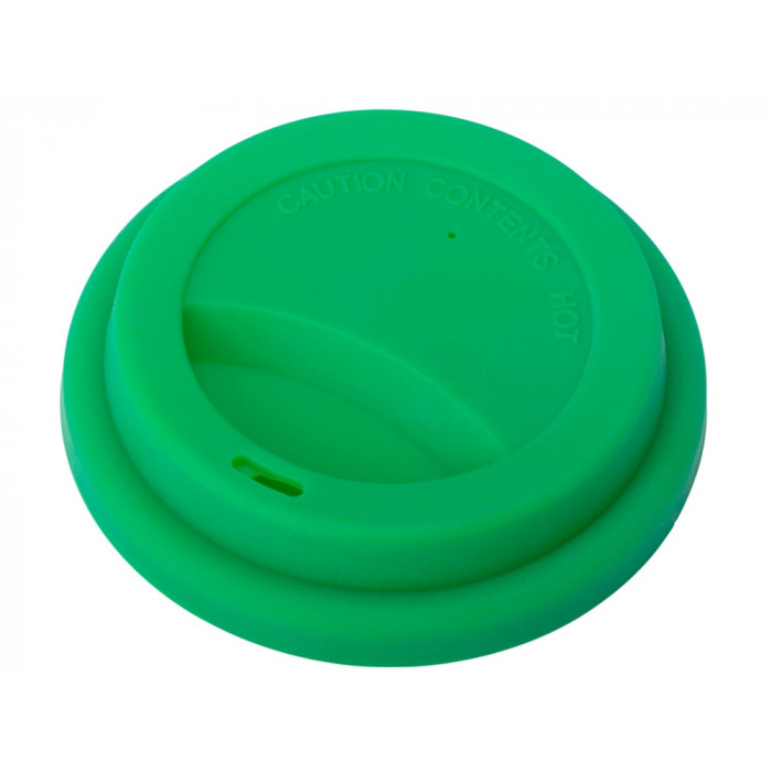 Стакан с силиконовой крышкой Cafe, зеленый