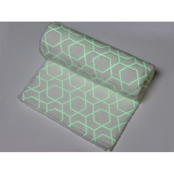 Светящийся в темноте плед Lattice черный