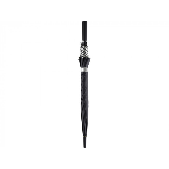 Зонт-трость 1159 Double face полуавтомат, черный/серебристый