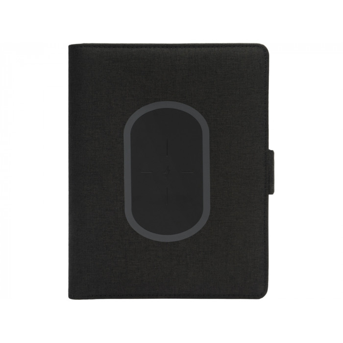 Органайзер с беспроводной зарядкой 5000 mAh Powernote, темно-серый (P)