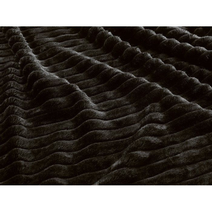 Плед Wave флисовый, черный