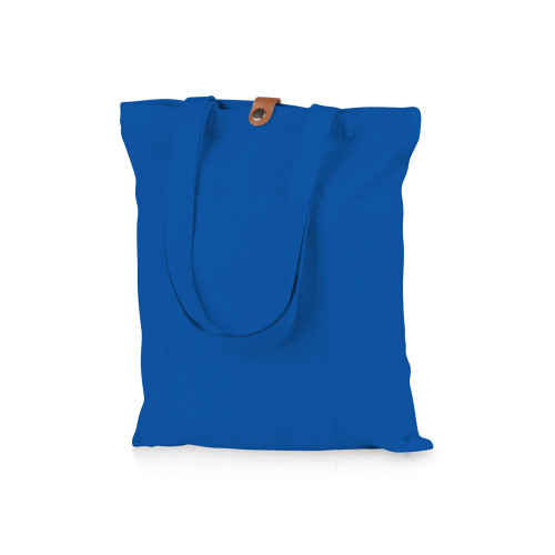 Сумка Clip из хлопка 340 г/м2 с застежкой из экокожи, синий