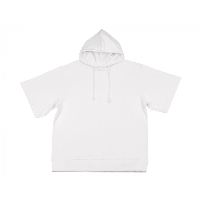 Худи оверсайз с коротким рукавом Warsaw унисекс, белый