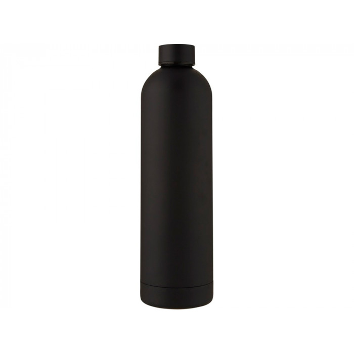 Spring Медная спортивная бутылка объемом 1 л с вакуумной изоляцией , черный