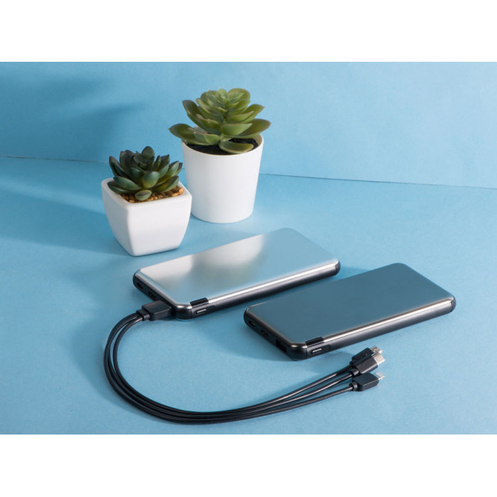 Внешний аккумулятор Forge v.2, металл, 10000mah, серый