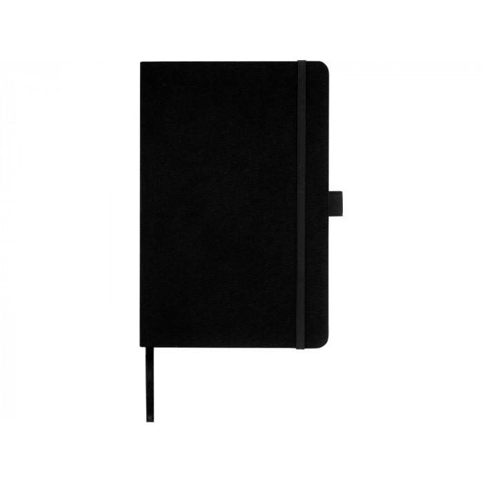 Блокнот Honua форматом A5 из переработанной бумаги с обложкой из переработанного ПЭТ, черный
