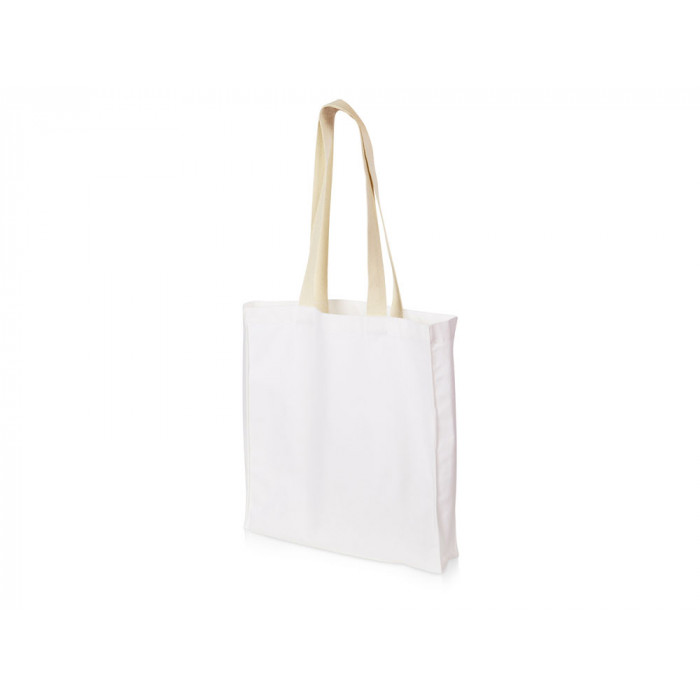 Сумка Donny из хлопка с донной складкой и парусиновыми ручками, белый